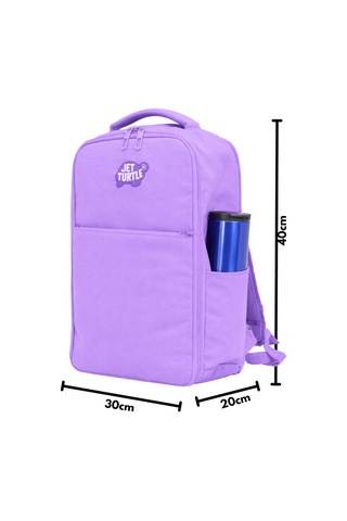 Jet Turtle Seyahat Sırt Çantası 40cm 40x25x15 Cm Pegasus, Wizz Air, Ryanair, El Valizi Koltuk Altı Valizi Lila