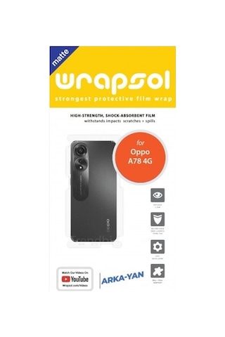 Oppo A78 4g Mat Arka Ve Yan Koruyucu Poliüretan Film