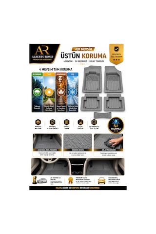 Dacıa Jogger Extreme Eco-g 2026 Model Uyumlu Alpinex Gri 5d Havuzlu Paspas Yumuşak Kaymaz Taban