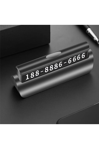 Siyah-gizli Aydınlık Araç Telefonu Plaka Otomatik Etiket Gece Lambası Oto Styling İçin Arabada Telefon Numarası Geçici