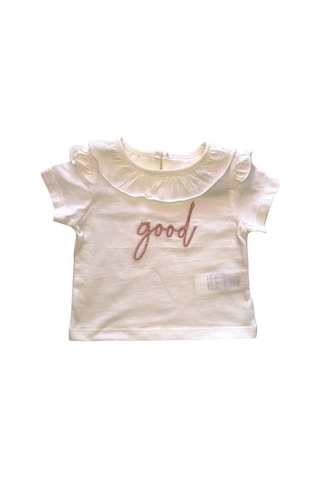 Kız Bebek Çocuk Good Yazılı Şortlu Takım-13870 Krem