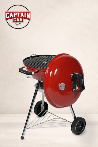 Captain Can Grill Set&go 47 Kömürlü Barbekü I Kömürlü Mangal Kırmızı