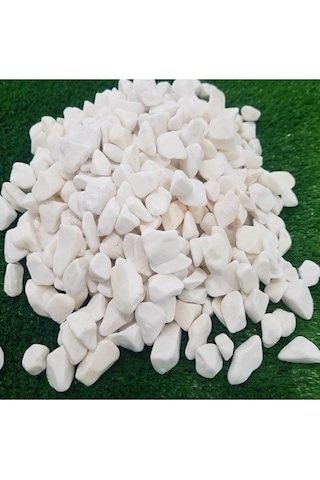 Beyaz Dolomit Taş 25 Kg 1,5-2 Cm Dere Çakıl Taşı Bahçe Süs Saksı Teraryum Akvaryum