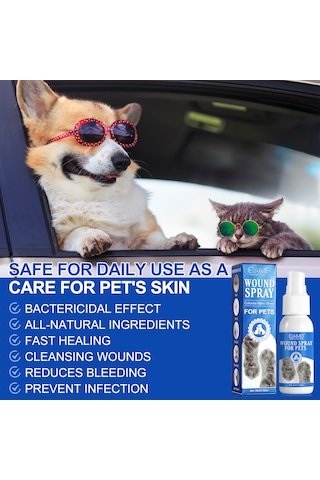 Kedi Köpek Yara Yara Temizleme Ve Bakım Spreyi & Hayvanlar Için Pet Bakım Ürünü & Hijyen & Bakım & Sinek Uzaklaştırmaya Destek