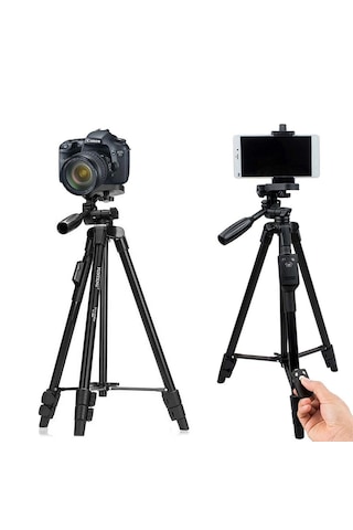 3388 Bt Kumandalı Kamera Telefon Tutuculu Tripod 146cm - Al4645