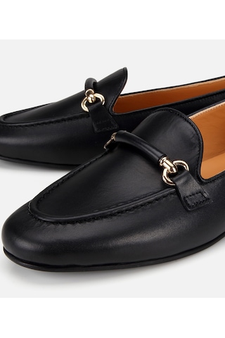 Hotiç Kadın Deri Siyah Toka Detaylı Klasik Loafer 01ayh321340a100 01ayh321340a100