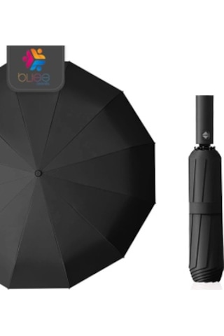 12 Telli Otomatik Şemsiye Siyah