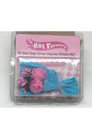 Hot Flowers, Mini Buket Love Flowers Tasarım Pembe Çiçek, Koleksiyonluk, Sevgiliye Hediye Çiçek