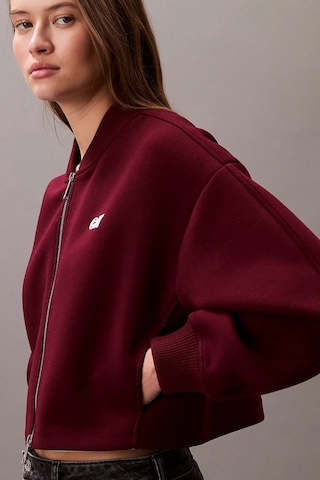 Calvin Klein Jeans Bol Kesim Scuba Kumaş Fermuarlı Bomber Kadın Ceket Lv047c524g-vlp Kırmızı