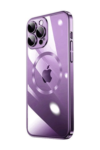 Apple Uyumlu iPhone 14 Pro Max Kılıf Wireless Şarj Özellikli Sert Pc Riksos Magsafe Kapak
