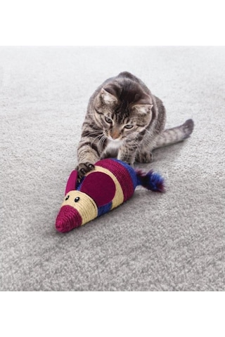 Kong Wrangler Kedi Otlu Fare Peluş Kedi Oyuncağı