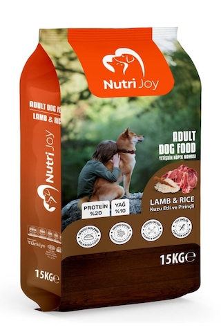 Nutrijoy Kuzu Etli Yetişkin Köpek Maması 15 KG