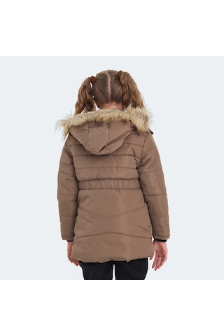 Slazenger CANDY Çocuk Kapüşonlu Bej Mont & Kaban