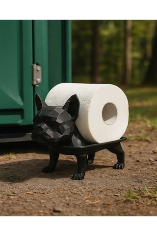 Dekoratif Tuvalet Kağıdı Pratik Ev Dekorasyon Bulldog Tuvalet Tasarım 14 X 12 Cm