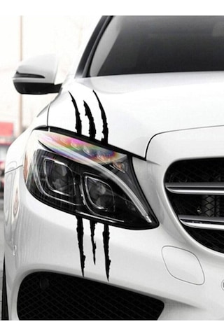 Monster Pençe Oto Sticker 30 Cm Siyah
