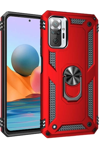 Teknomoda Xiaomi Redmi Note 10 Pro Tank Zirh Metal Yüzüklü Standli Kilif 516241946