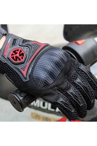 Scoyco MC23 Yazlık Korumalı Motosiklet Eldiveni Kırmızı - Siyah