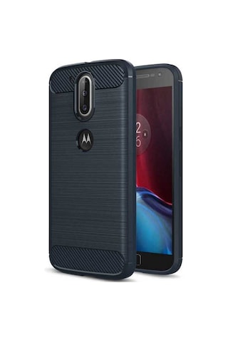 Lenovo Moto G4 Plus Kılıf Zore Room Silikon Kapak Lacivert