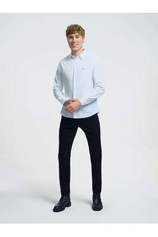 Slim Fit Erkek Gömlek U.kol Beyaz