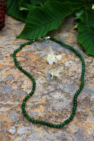 Stoneage Bayan Kolye Yeşil Jade Ceyt Doğal Taş Dengeleyici Ve İyileştirici Çok Renkli