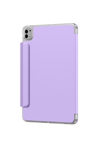 Apple Uyumlu iPad Pro 11 2024 Amazingthing Minimal Mag Katlanabilir Standlı Kalem Bölmeli Kılıf Mor Kapaklı Kılıf