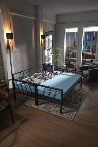 Glory Yavrulu Daybed Tek-çift Kişilik Sedir Metal Karyola Siyah