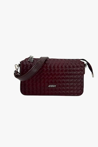 Sosela 67-7202 Kadın Desenli Bordo Çarpraz Askılı Çanta B.bordo