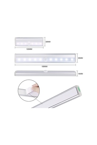 Hareket Sensörü Gece Lambası Taşınabilir 6/10 Led Dolap Işıkları Akülü Kablosuz Kabin Ir Kızılötesi Hareket Dedektörü Duvar Lambası 6 Leds Sıcak Beyaz