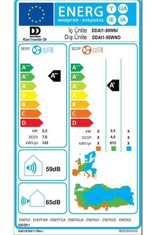 Demirdöküm Kion R32 12000 BTU Inverter Klima