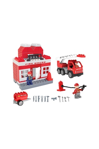 03 610 Double Blocks İtfaiye Seti -pilsan Oyuncak
