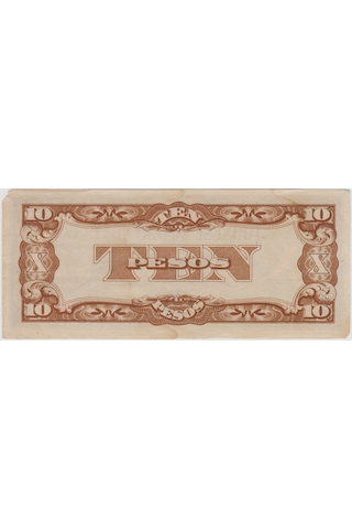 Japonya Iı. Dünya Savaşı İşgal Toprakları Filipinler 10 Peso 1942 Üst Köşede Ufak Eksikçok Çok Temiz+