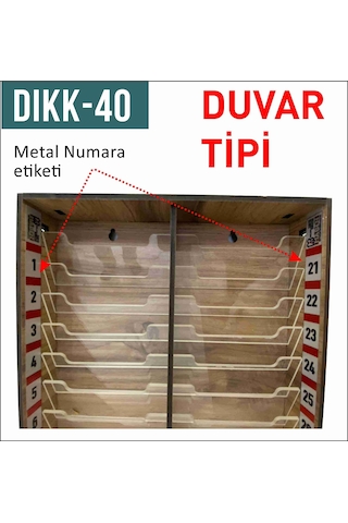 Dıkk-40 Maben Duvar Tipi Ziyaretçi Kart Kutusu 40 1 Adet