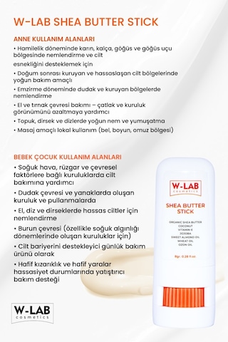W-Lab Cosmetics Shea Butter Stıck 8 Gr