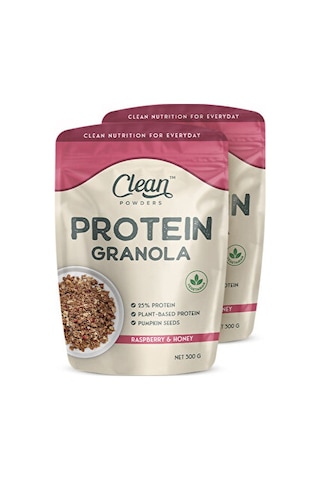 Clean Powders Meyveli & Ballı Protein Granola 300 Gr 2 Adet - Ahududu-bal
