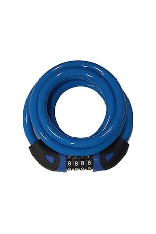 Zozo 12x1800 MM Şifreli Bisiklet Kilidi Mavi Siyah