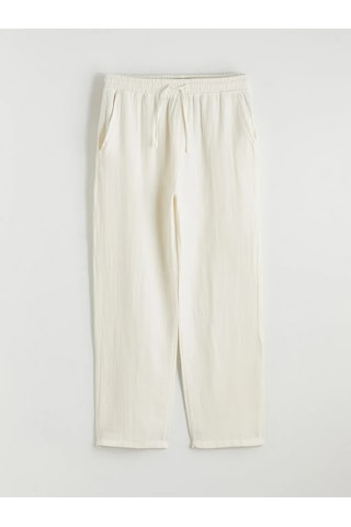 Lc Waikiki Ekru Loose Fit Erkek Müslin Pantolon