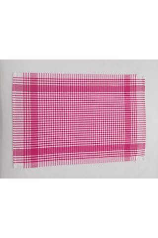 Pamuklu Fuşya Renkli Pöti Kareli 4'lü Kurulama Bezi,peçete
