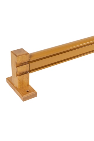 Ahşap Başlıklı Alüminyum Dekoratif Ray Korniş Meşe 150 Cm