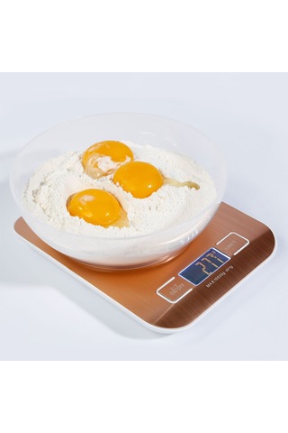 Kosona Stokele Olmayan Beyaz Paslanmaz Çelik Mutfak Dijital Terazi, 10kg/1g Hassasiyet, 5 Ağırlık Birimi, Tare Fonksiyonu, Lcd Ekran Nbw-2012 Diğer