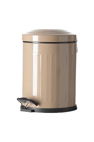 Mudo Home 5lt Pedallı Vıntage Çöp Kovası Bej