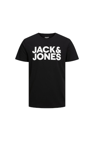 Jack & Jones Jjecorp Logo Tee S Siyah - Beyaz Erkek T-shirt 12151955 Siyah - Beyaz