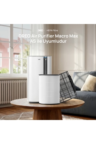 Air Purifier Macro Max S True Hepa Yedek Filtre Beyaz