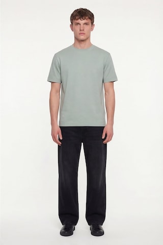 Sabri Özel Erkek Açık Yeşil Normal Kesim Regular FitPamuk Dokuma Bisiklet Yaka Basic T-shirt
