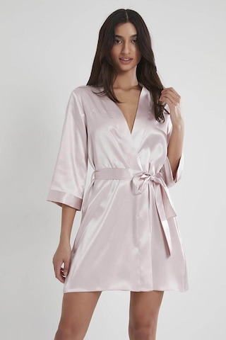 Pierre Cardin Saten Kısa Tek Sabahlık 1010 Pudra Pudra