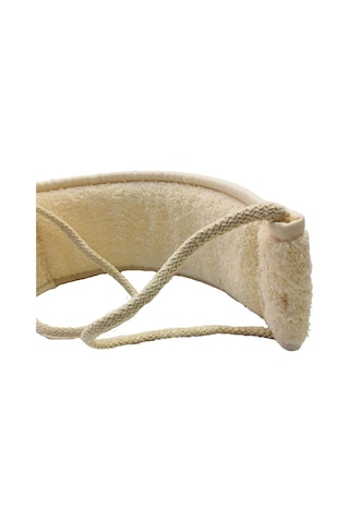 Naturel Kabak Uzun Sırt Tipi İpli Banyo Kesesi Bej