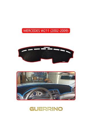 Mercedes W211 2002-2009torpido Koruma Kılıfı Kırmızı Kenar