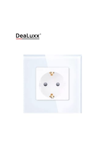 Dealuxx Cam Çerçeveli Tekli Priz Beyaz 193877356