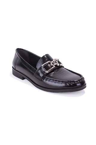 Dagoster Dza07-6826186 Siyah Rugan Günlük Loafer Kadın Ayakkabı