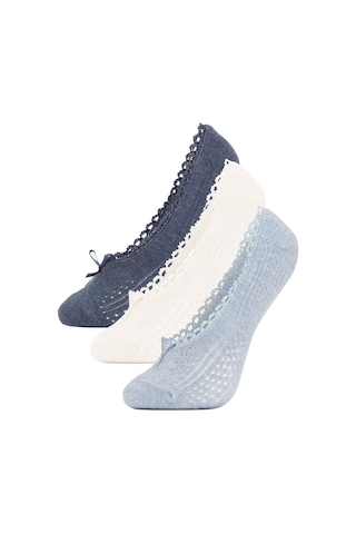 Defacto Kadın Görünmez 3'lü Pamuklu Babet Çorap Z9631AZNSNV2 Lacivert