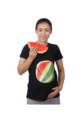 Mummy's Baby Hamile Tişört Karpuz Siyah 8232